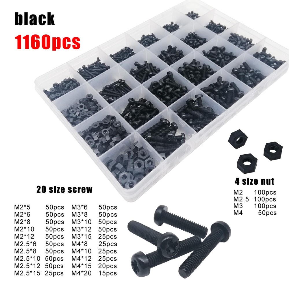 Screw & Bolt Assortment Kit (M2–M4)