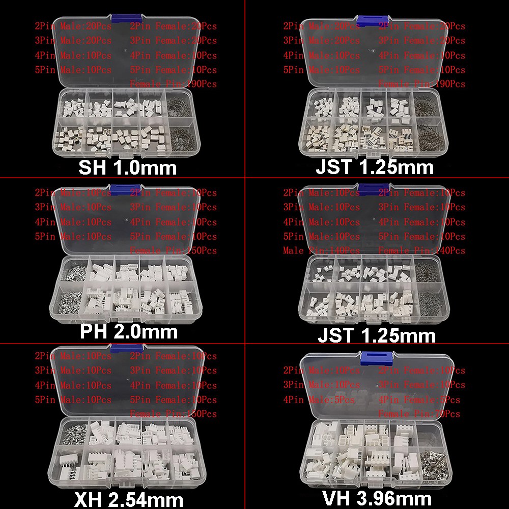 JST Connector Kit — SH/PH/XH/ZH + crimps