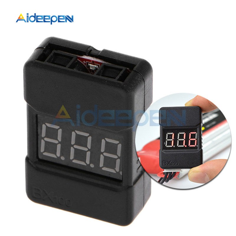 LiPo Voltage Checker + Low-Voltage Alarm (1–8S)