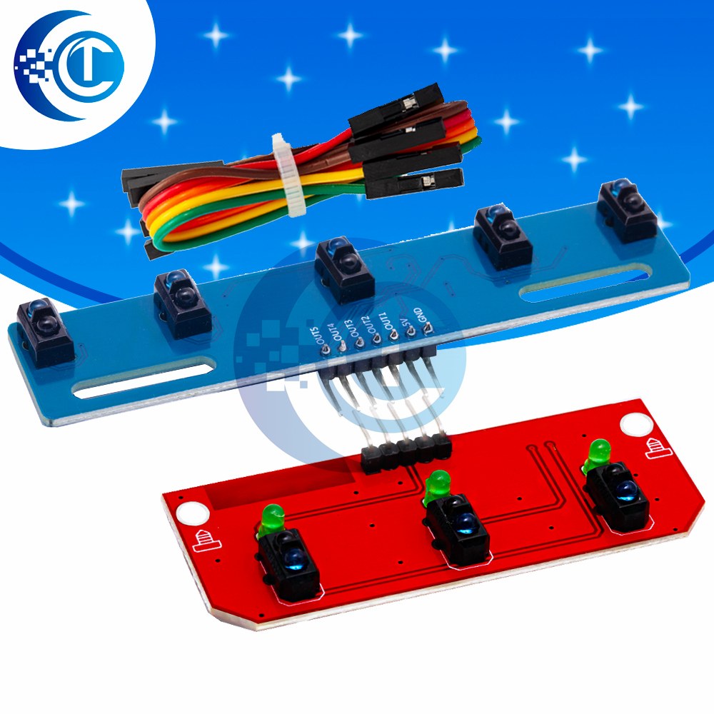 IR Line-Follower Array — TCRT5000 (3/5 ch)